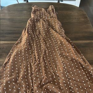 a new day Brown Polka Dot Maxi Dress
